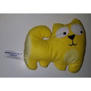 Yellow Kitty Cat Plush Mini Pillow Stuffed Animal Small 7.5" Ideal Toys Direct